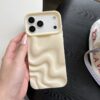 Creative Versatile Solid Color Irregular Wave Pattern Phone Case