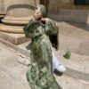 Dubai Colorful Tie-Dye Printed Robe Cardigan
