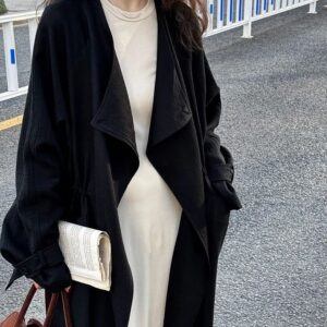 New Chinese-style Above-the-knee Trench Coat Women's Versatile Outerwear