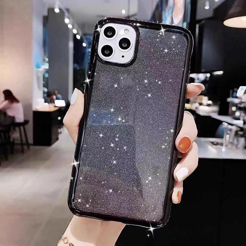 Glitter Electroplating Side Diamond Soft Phone Case