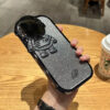 Glitter Astronaut Camera Stand Phone Case Invisible Lens Bracket Plating Soft Cover