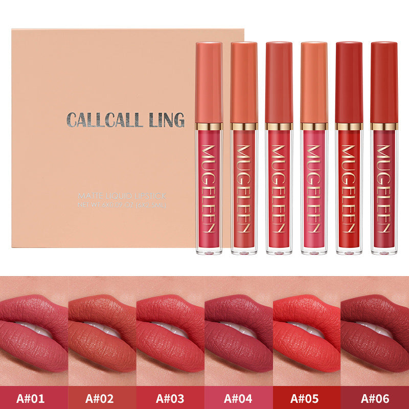 Transfer-Proof Velvet Matte Liquid Lipstick , Long-Lasting Non-Smudge