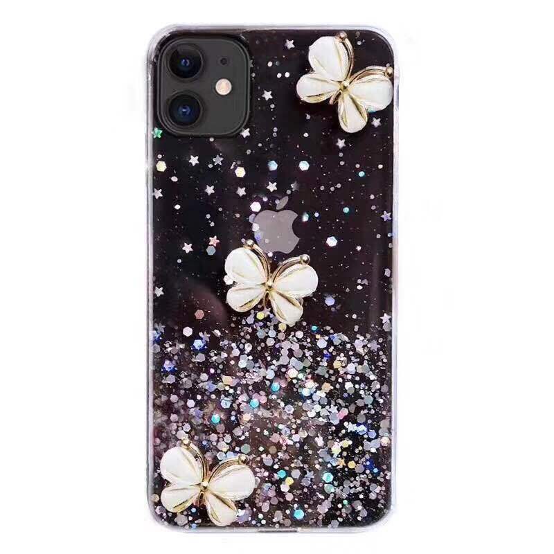Butterfly Glitter Epoxy Phone Transparent Soft Shell