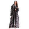 3D Floral Mesh Loose Lace Up Long Sleeved Cardigan Robe For Women
