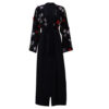 3D Floral Mesh Loose Lace Up Cardigan Robe