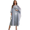 Autumn Muslim New Middle East Dubai Arab Abaya Embroidery Set Female Side